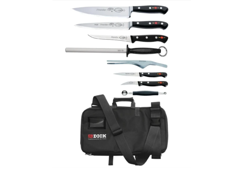  HorecaTraders 8-piece knife set with sheath 