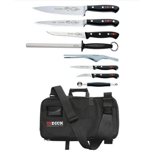  HorecaTraders 8-teiliges Messerset mit Scheide 