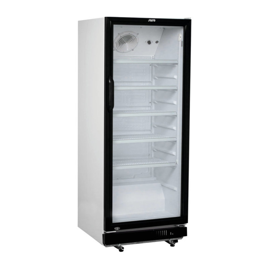 Réfrigérateur porte vitrée 620x635x1562mm