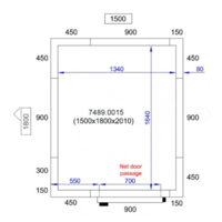 Complete Koelcel met motor | B150/ D180/H201 cm