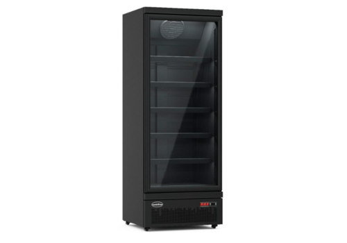  Combisteel Réfrigérateur 1 porte vitrée noir 