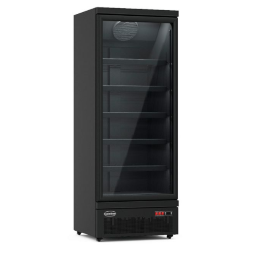  Combisteel Réfrigérateur 1 porte vitrée noir 