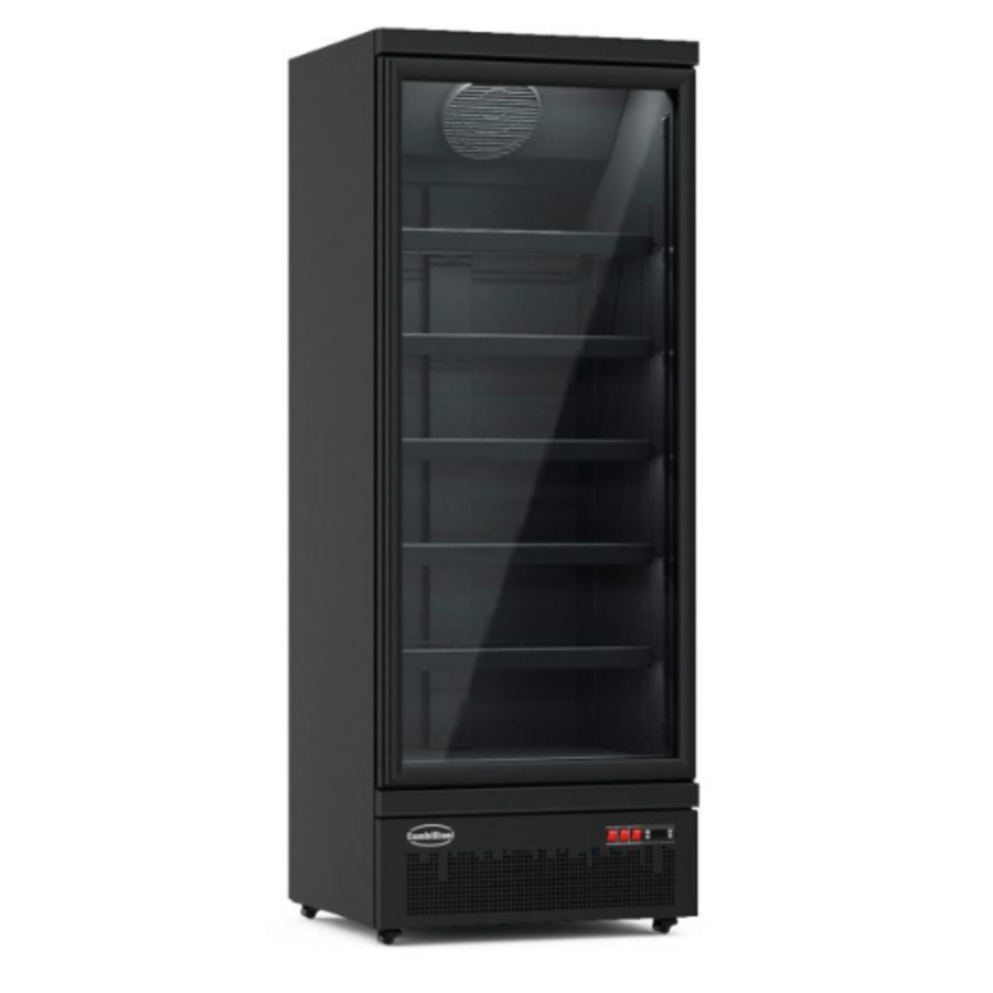 Fridge 1 glass doors black