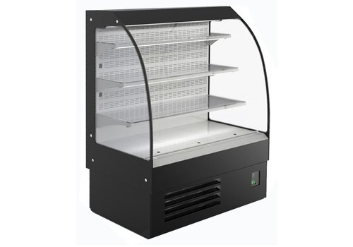  HorecaTraders Refrigerated display case | black | 100x66x (h) 150 cm 