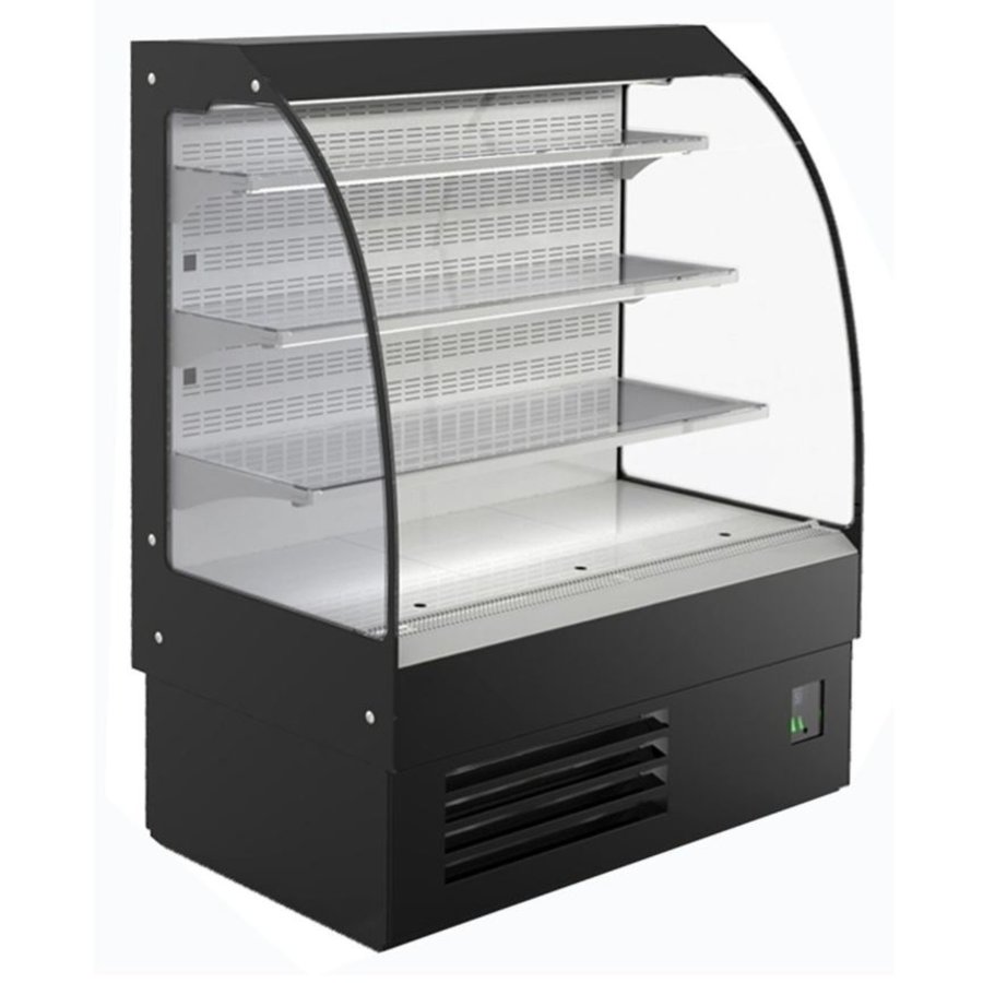 Refrigerated display case | black | 130x66x150 cm