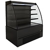 Combisteel Refrigerated display case | completely black | 131x66.5x150 cm