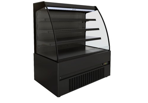  Combisteel Refrigerated display case | completely black | 131x66.5x150 cm 