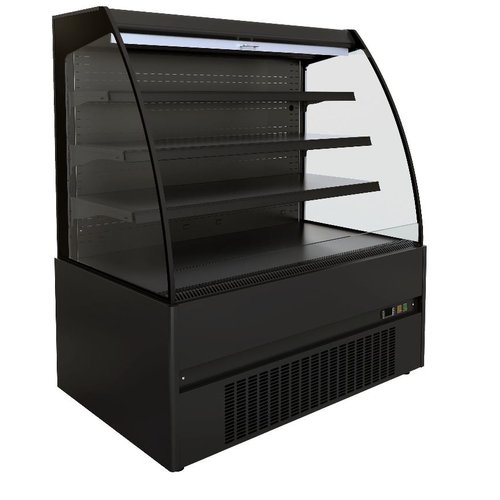  Combisteel Refrigerated display case | completely black | 131x66.5x150 cm 