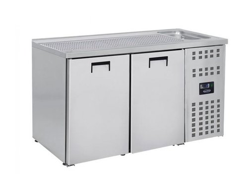  Combisteel 2 portes | Refroidisseur de fût de bière en acier inoxydable | Couler à droite 