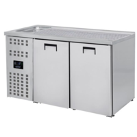2 doors | stainless steel beer keg cooler | sink left
