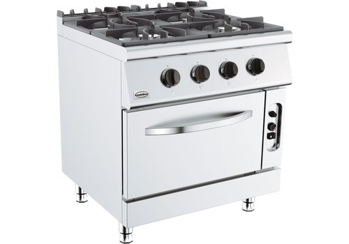  Combisteel Cuisinière à gaz et four à gaz 4 feux | 6 kW 