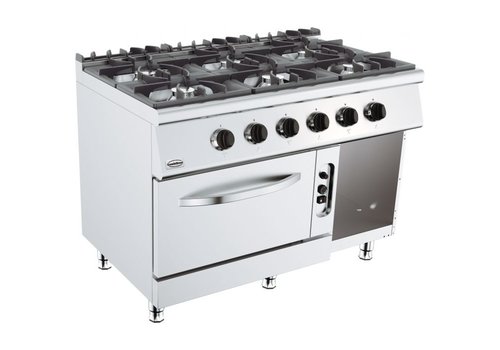  Combisteel Cuisinière à gaz et four à gaz 6 feux | 6 kW 