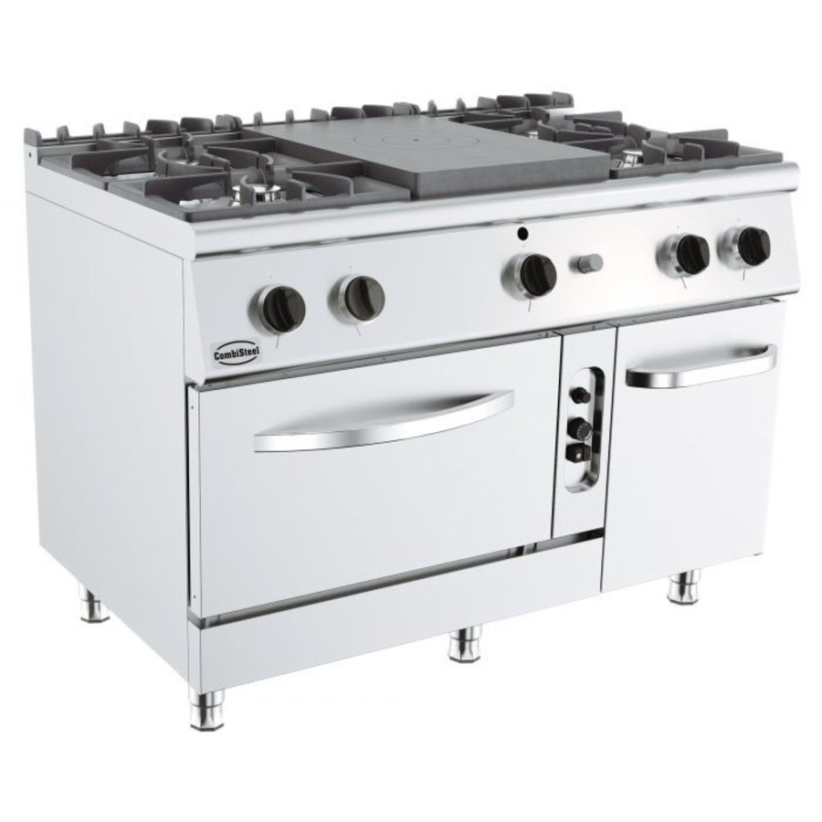 Plaque de cuisson et four à gaz 4 feux pour hôtellerie | 6 kW
