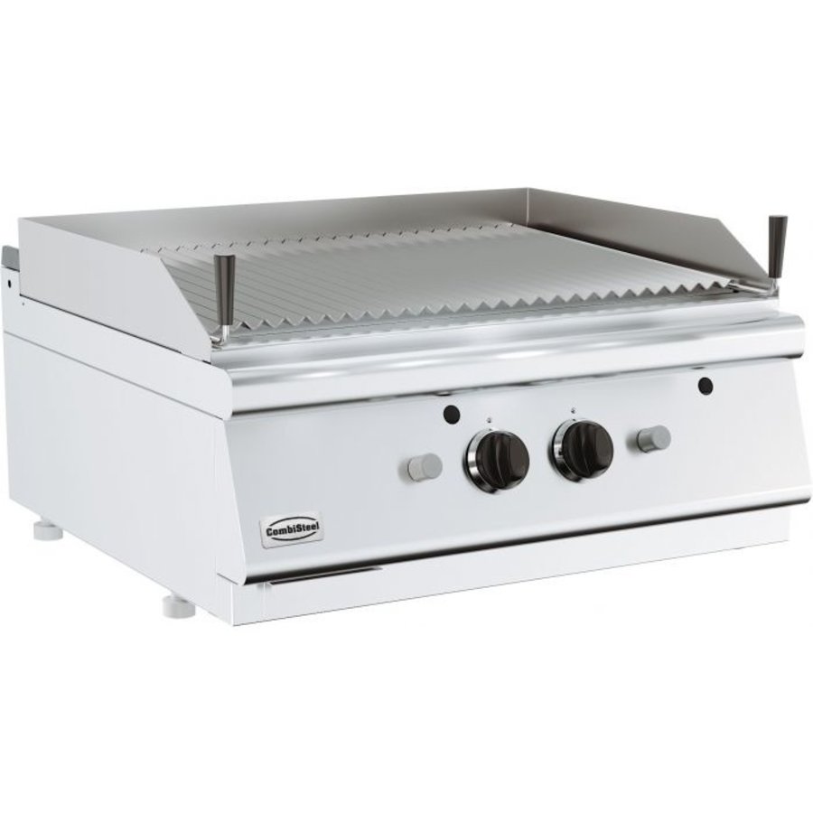 Grill à pierre de lave d'hospitalité | Gaz et double | Modèle de table | 9 kW