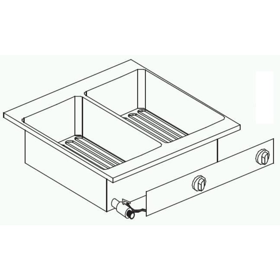 Doppelte elektrische Fritteuse | 2x10 L | 400 V / 11 kW