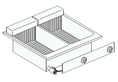  Combisteel Electric double built-in deep fryer | 2x10 L | 400 V / 14.5 kW 