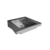 HorecaTraders Vandalism-proof stainless steel sink 62x50.5 cm (WxD)