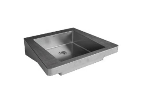  HorecaTraders Vandalism-proof stainless steel sink 62x50.5 cm (WxD) 