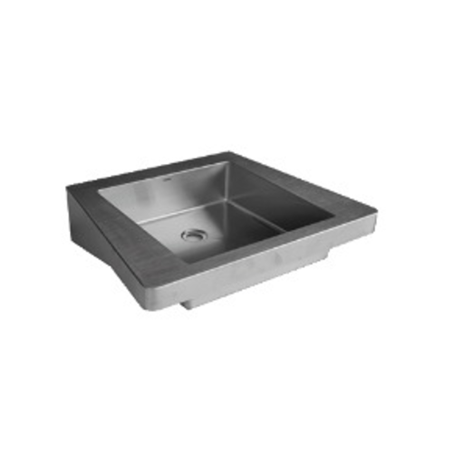  HorecaTraders Vandalism-proof stainless steel sink 62x50.5 cm (WxD) 