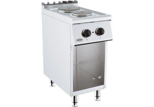  HorecaTraders Elektrischer Kochtisch für die Gastronomie mit 2 Brennern | 1 x 2,25 & 1 x 85 kW 