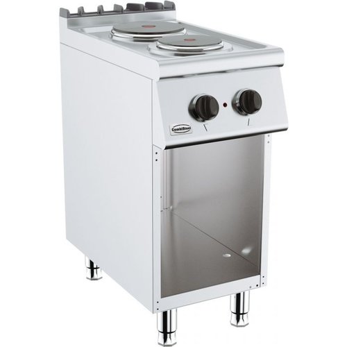  HorecaTraders Table de cuisson électrique Hospitality 2 feux | 1 x 2,25 et 1 x 85 kW 