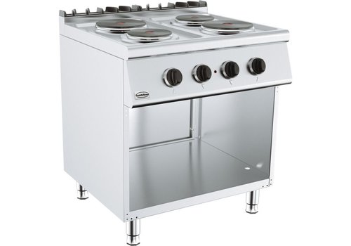  HorecaTraders Table de cuisson électrique Hospitality 4 feux | 2 x 2,25 et 2 x 85 kW 