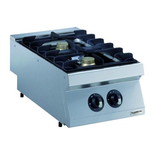  HorecaTraders Unité de cuisson hôtelière Gaz 2 feux | 11 kW 