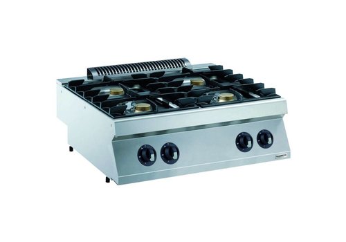  HorecaTraders Unité de cuisson hôtelière Gaz 4 feux | 22 kW 