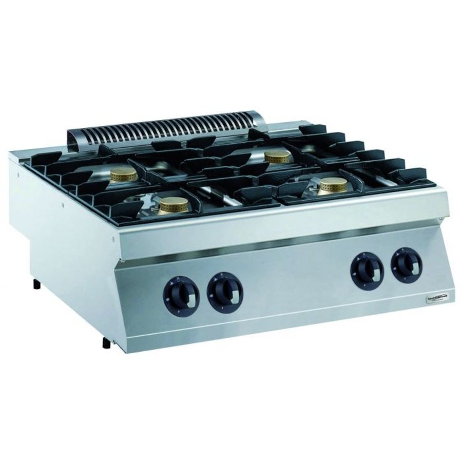 Unité de cuisson hôtelière Gaz 4 feux | 22 kW