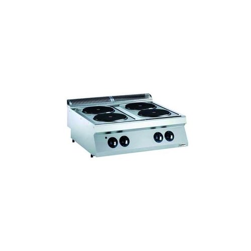  HorecaTraders Unité de cuisson électrique Hospitality 4 feux | 10,4 kW 