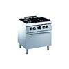 HorecaTraders Cuisinière à gaz et four à gaz 4 brûleurs pour hôtellerie | 4 x 5,5 kW