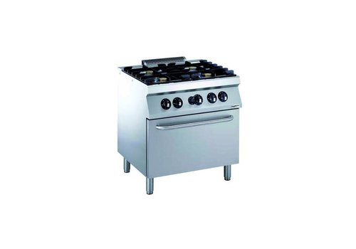  HorecaTraders Horeca Gas stove & gas oven 4 burners | 4 x 5.5 KW 