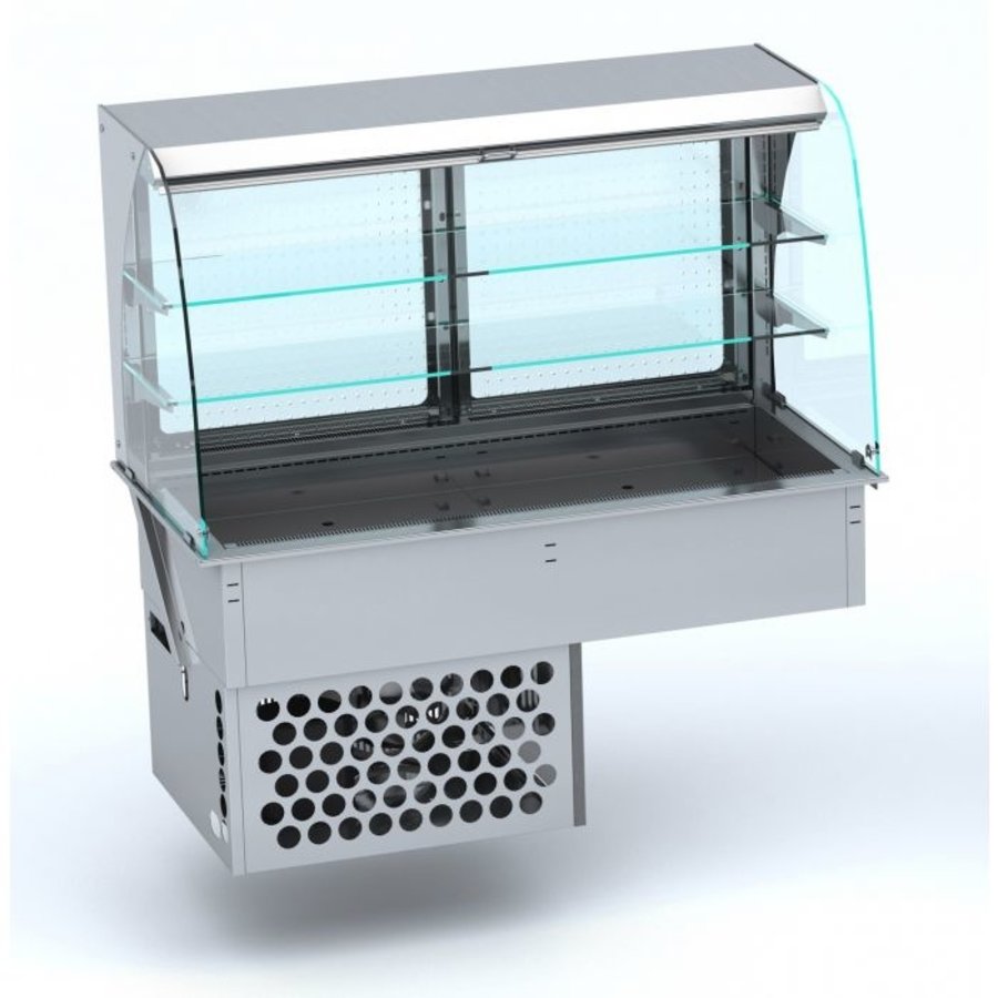 Curved refrigerated display case | LED | With night cover | 3 Formats