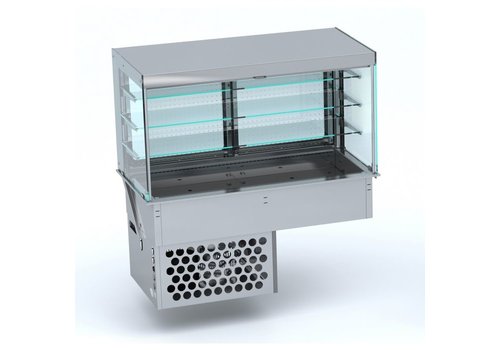  HorecaTraders Refrigerated display case straight | LED | 0 / 4ºC and 4 / 10ºC 