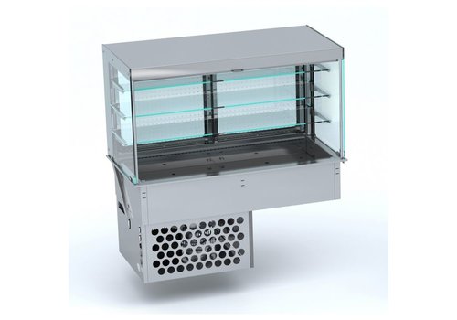  HorecaTraders Vitrine réfrigérée droite | DEL | 0/4ºC et 4/10ºC 