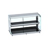 Combisteel Keep warm display case straight | Black | 30 to 120ºC