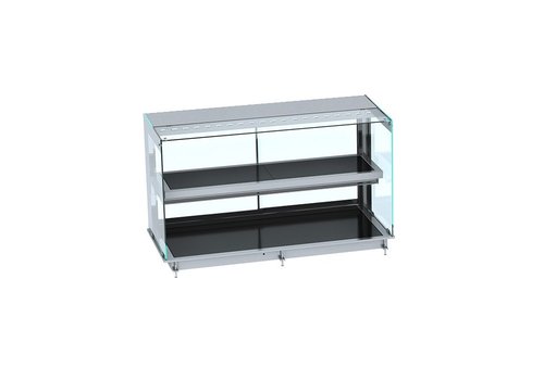  Combisteel Keep warm display case straight | Black | 30 to 120ºC 