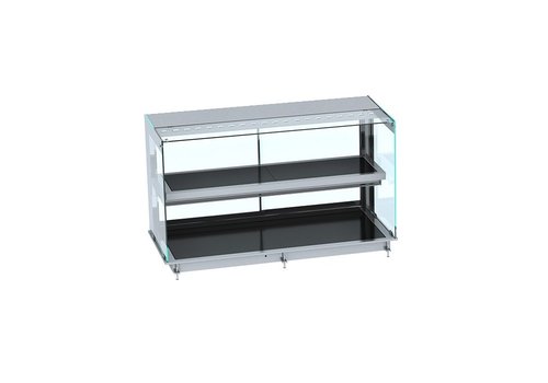  Combisteel Vitrine chauffante droite | Noir | 30 à 120ºC 