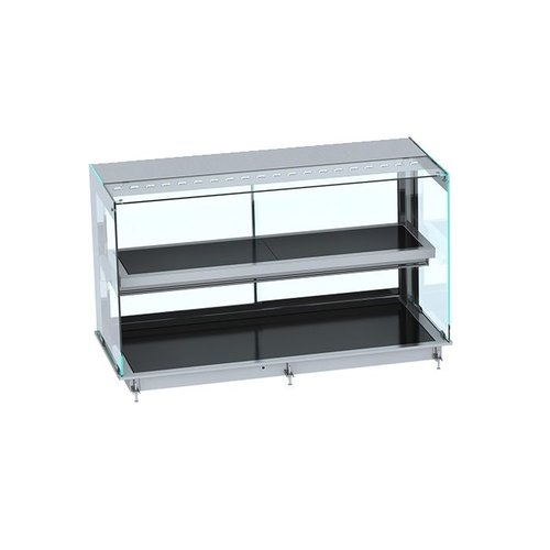  Combisteel Vitrine chauffante droite | Noir | 30 à 120ºC 