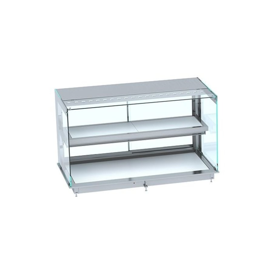 Vitrine chauffante droite | Blanc | 30 à 120ºC