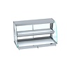 Combisteel Vitrine chauffante incurvée | Blanc | 30 à 120ºC