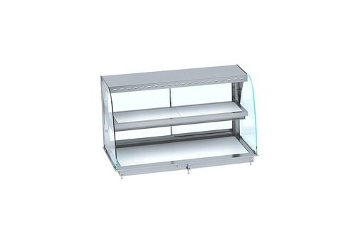 Combisteel Vitrine chauffante incurvée | Blanc | 30 à 120ºC 