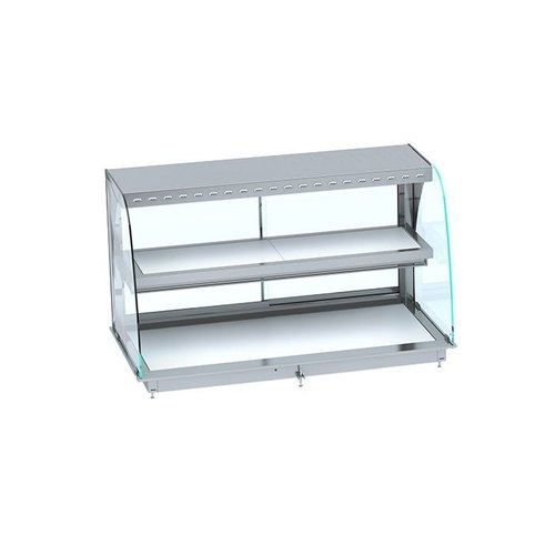  Combisteel Vitrine chauffante incurvée | Blanc | 30 à 120ºC 