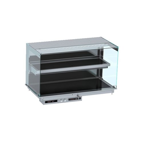  Combisteel Vitrine chauffante modèle mural droit | Noir | 30 à 120ºC 