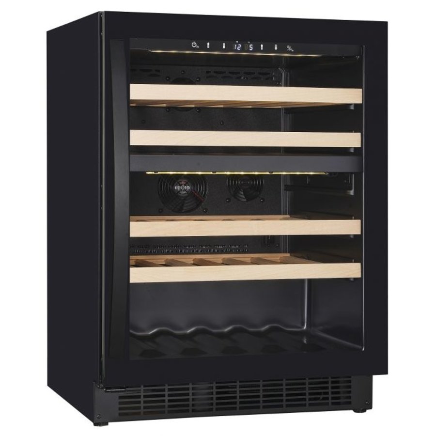 Wine fridge with glass door 39 bottles | 40 dB | two temperature zones