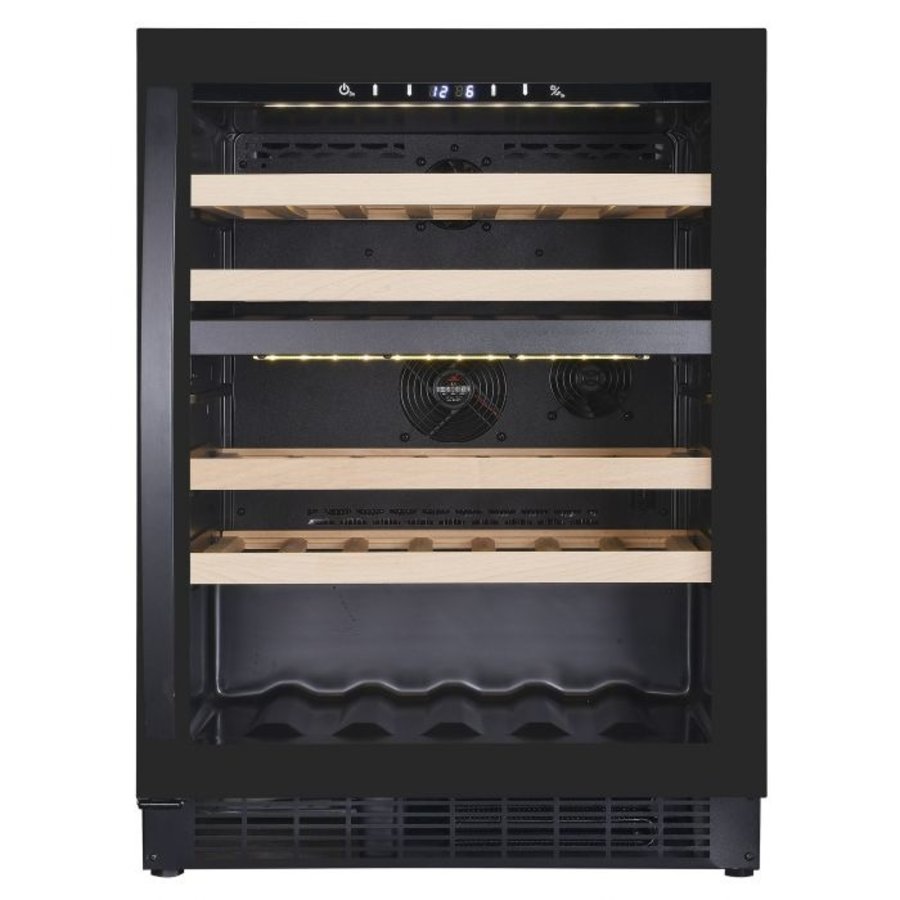 Glass door wine cooler 39 bottles | 40 dB | two temperature zones