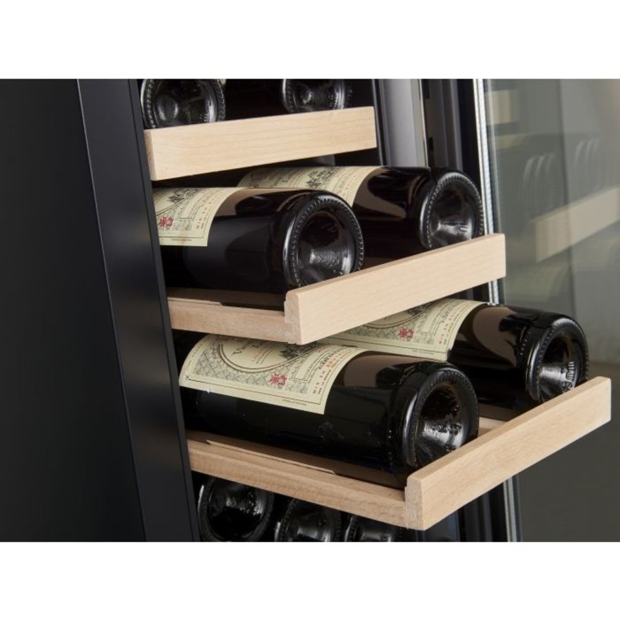 Refroidisseur à vin avec porte vitrée | 20 bouteilles | 40 dB | une zone de température