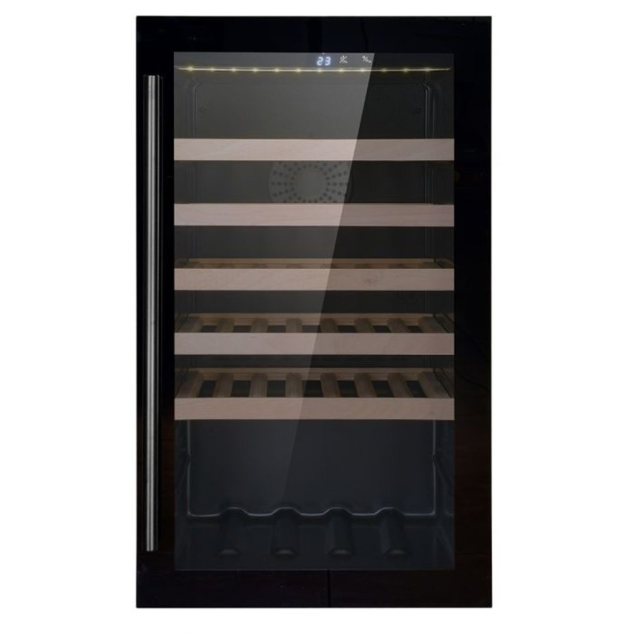 Wine fridge with glass door | 49 bottles | 40 dB | one temperature zone