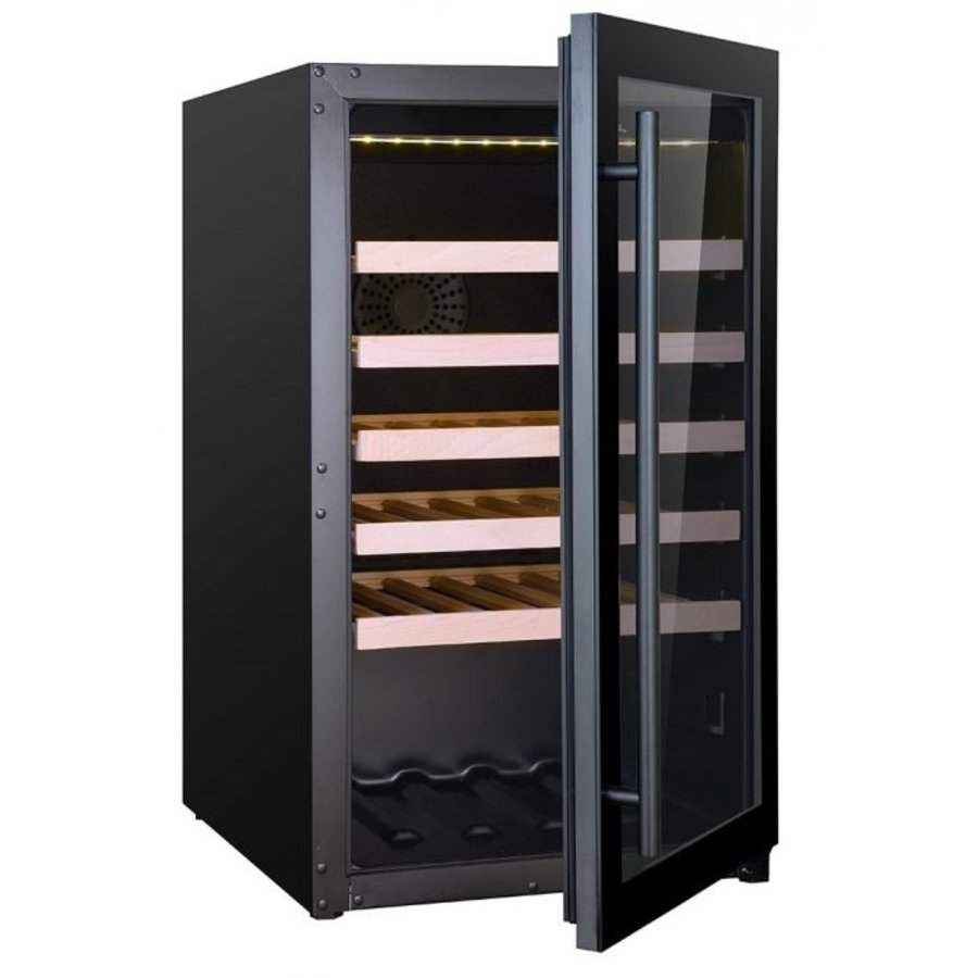 Wine fridge with glass door | 49 bottles | 40 dB | one temperature zone