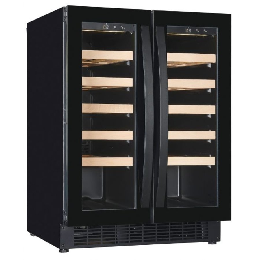 Wine fridge with glass door | 40 bottles | 40 dB | two temperature zones